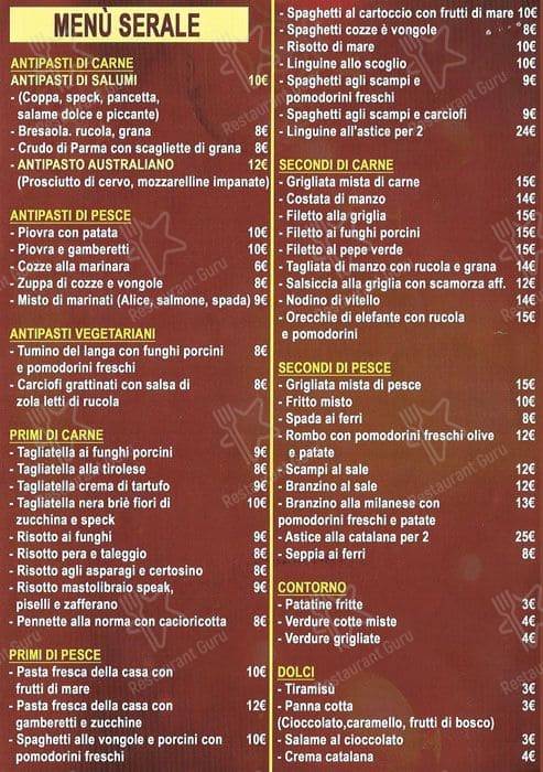 Menu di Il Granchio Rosso 