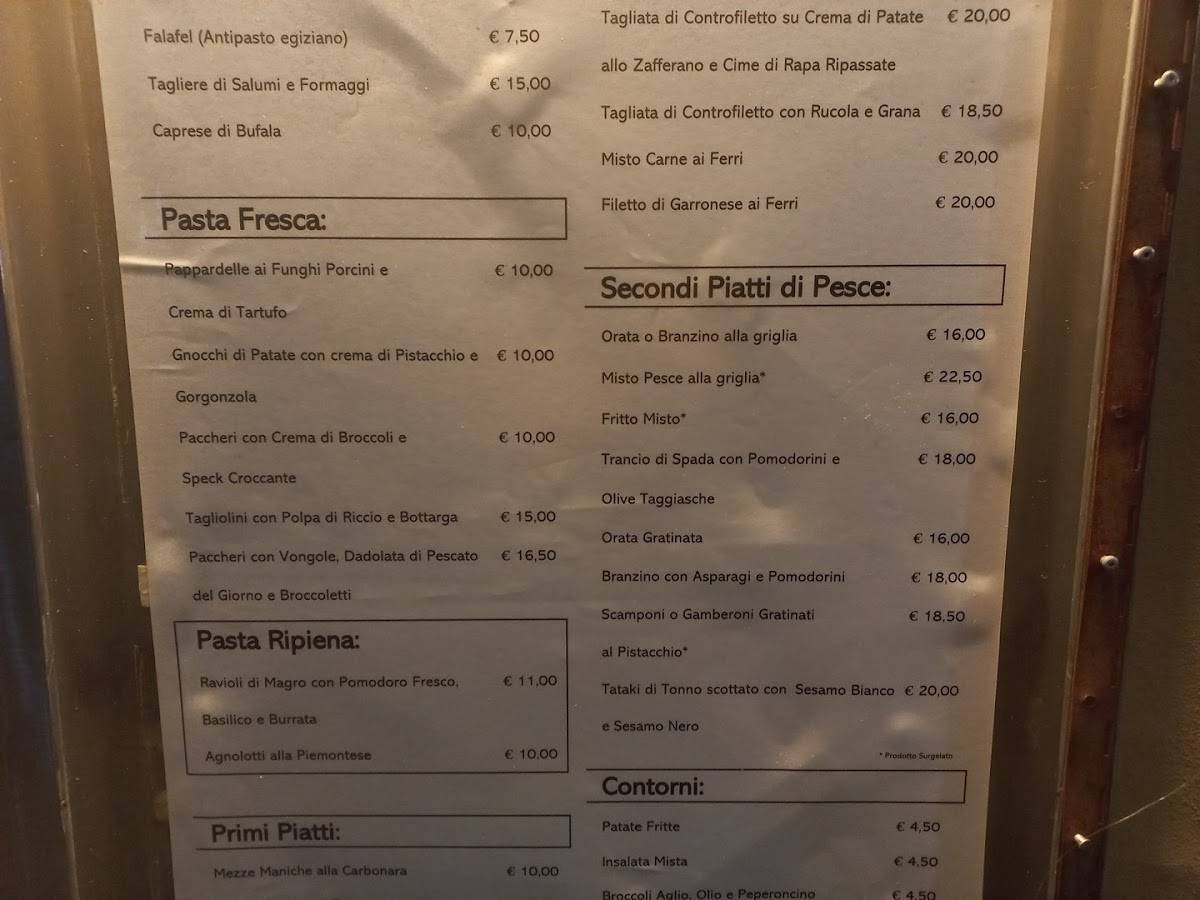 Menu di Il Mago 