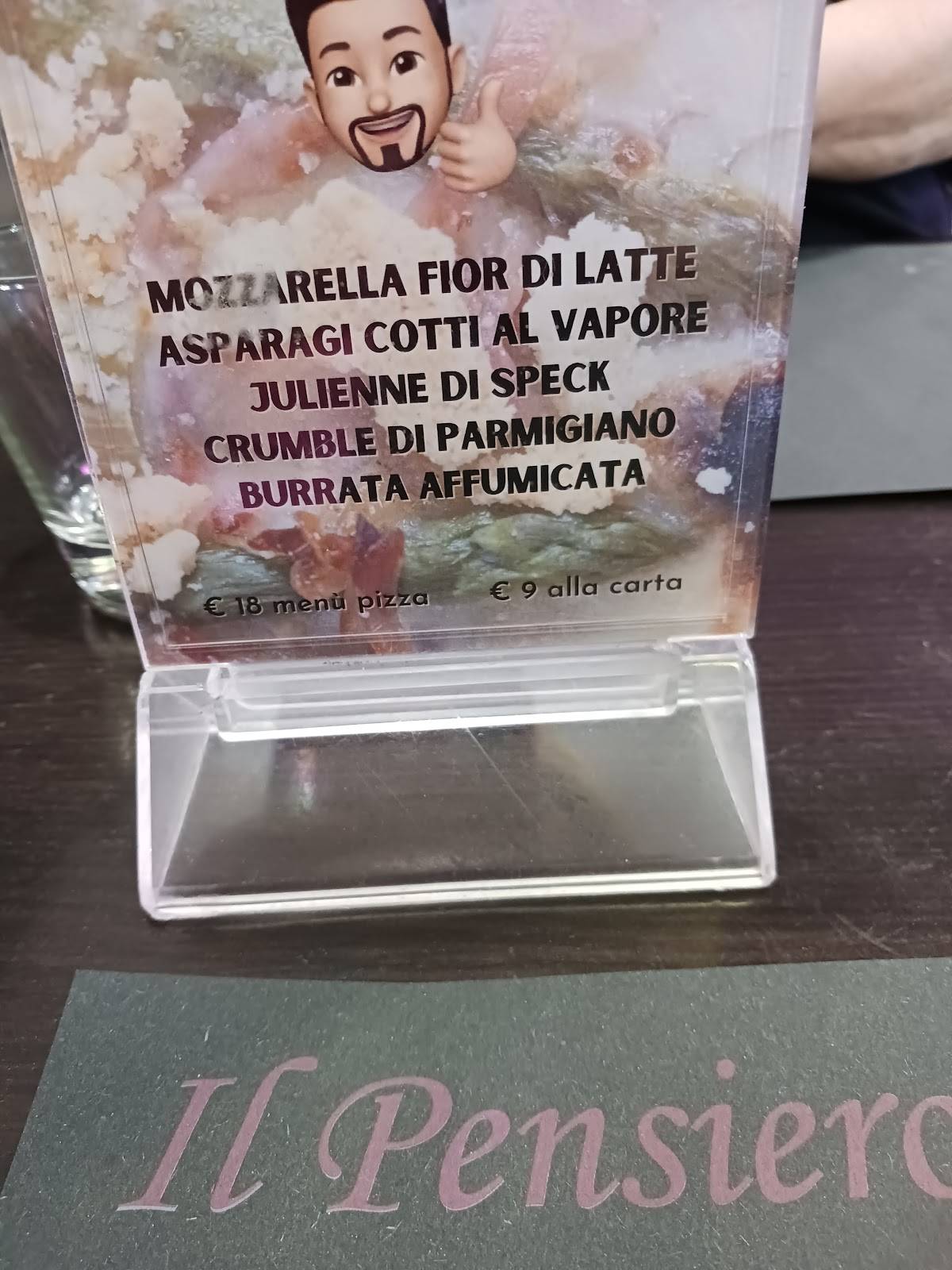 Menu di Il Pensiero pizzeria campione d'europa 