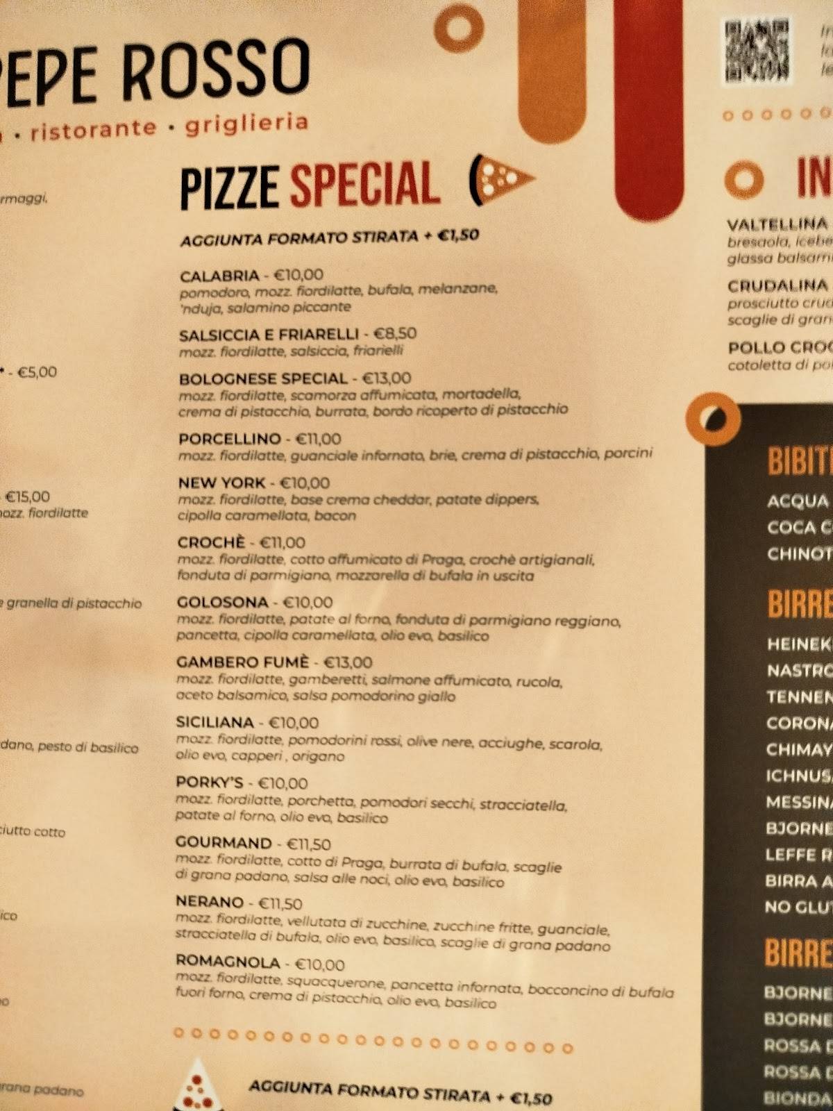 Menu di Il Pepe Rosso 