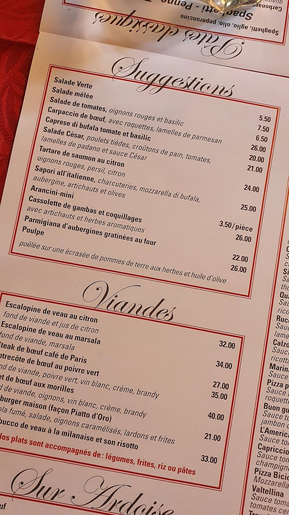 Menu di Il Piatto D'Oro 