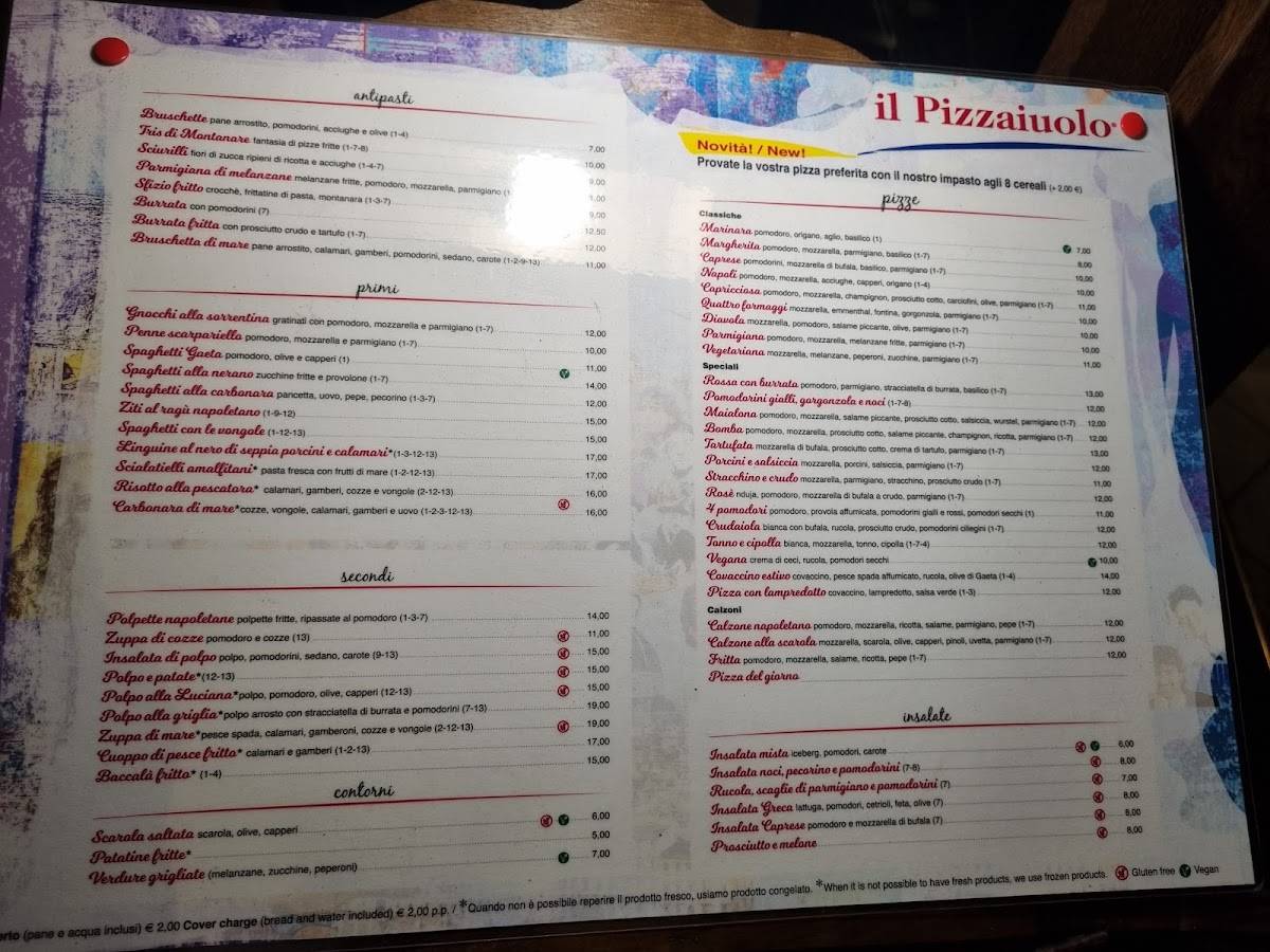 Menu di Il Pizzaiuolo 