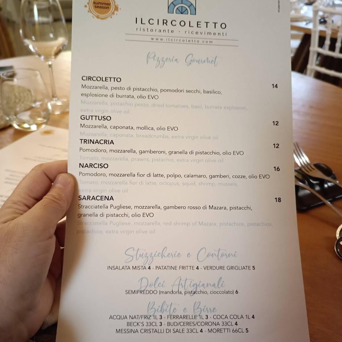 Menu di Il Circoletto Ristorante 