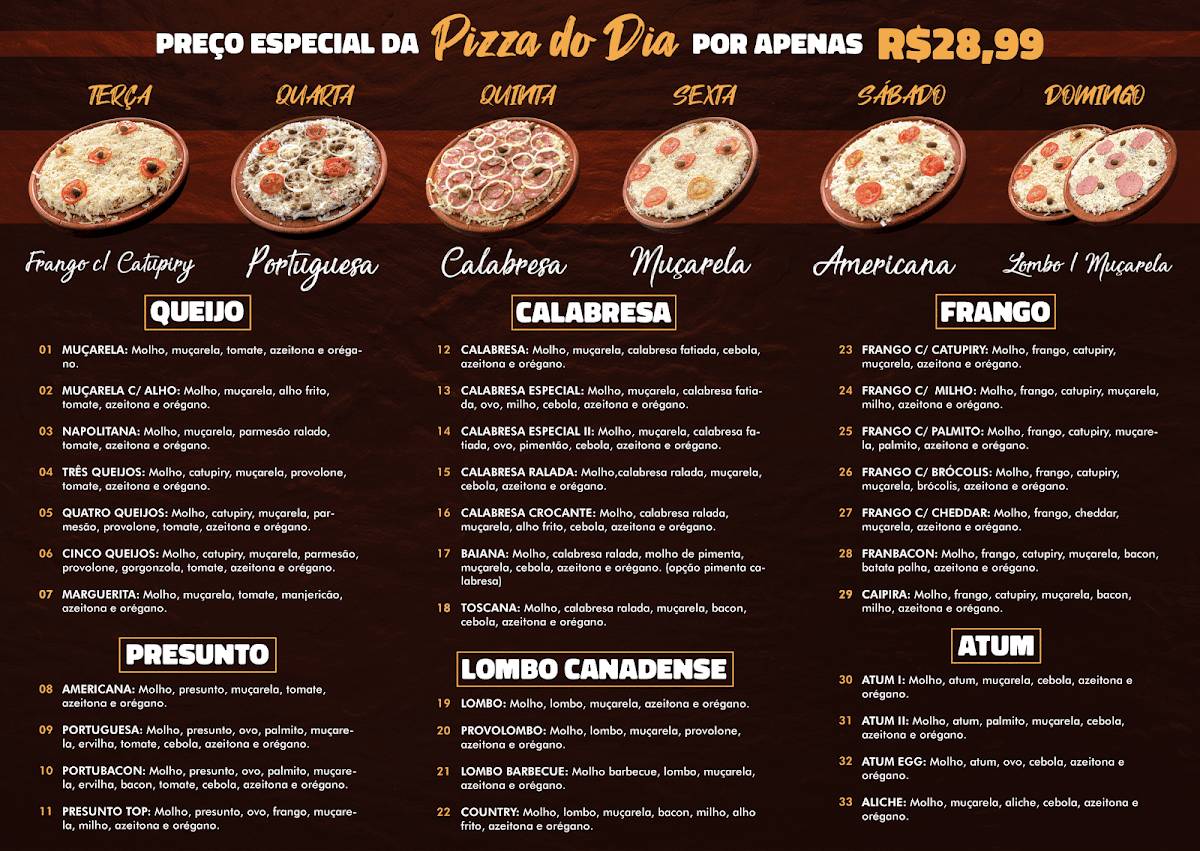 Império da Pizza - Piracicaba Santa Terezinha cardápio