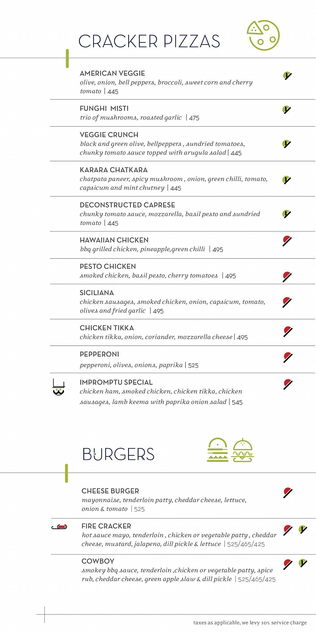 Impromptu menu