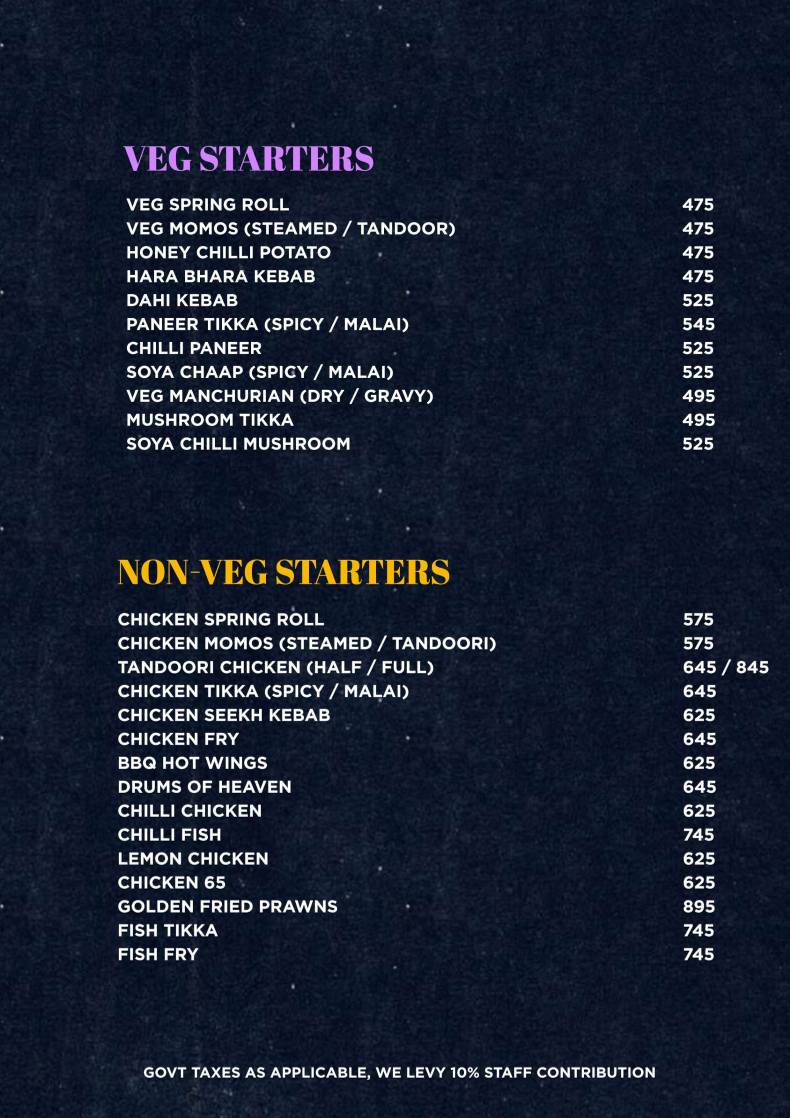 Impulse Noida menu