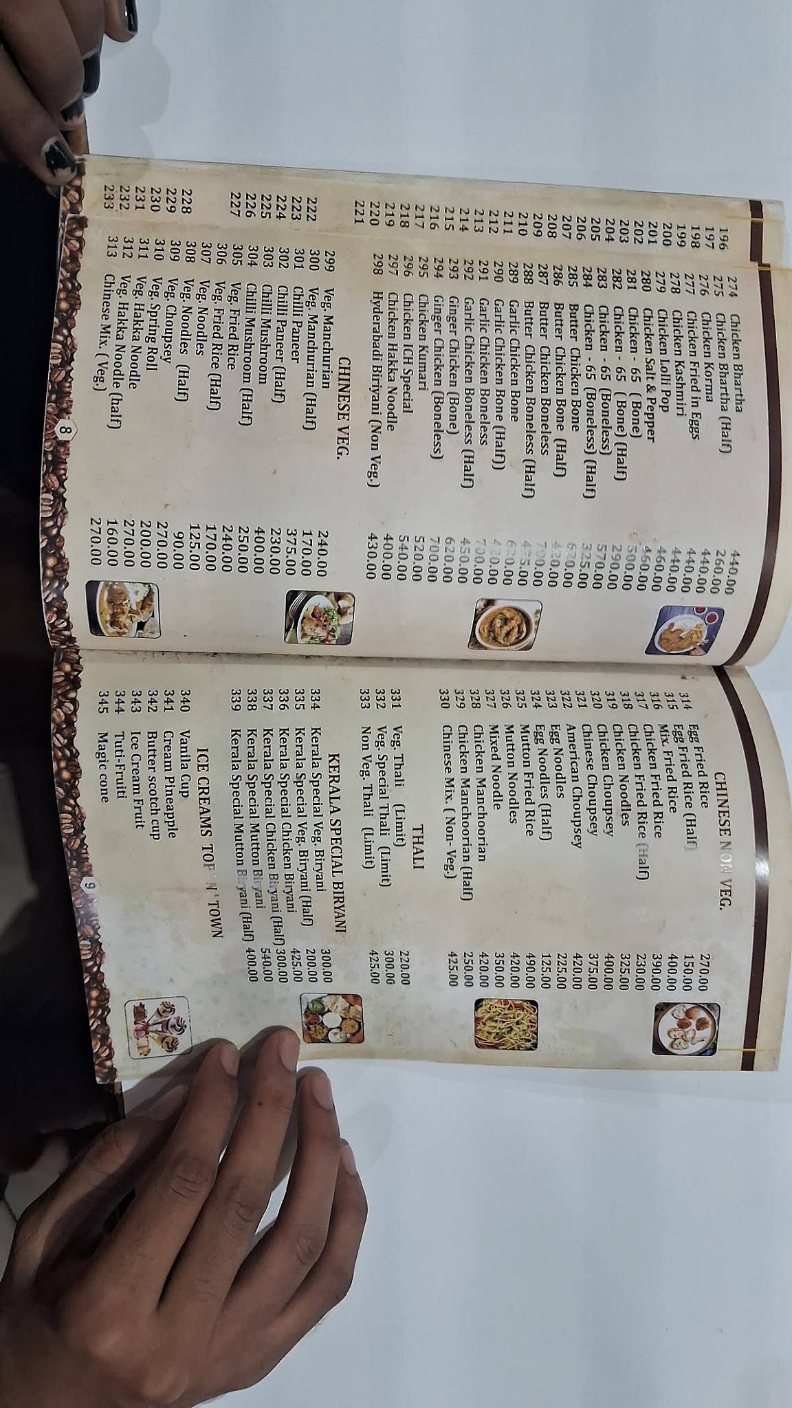 Indian Coffee House menu