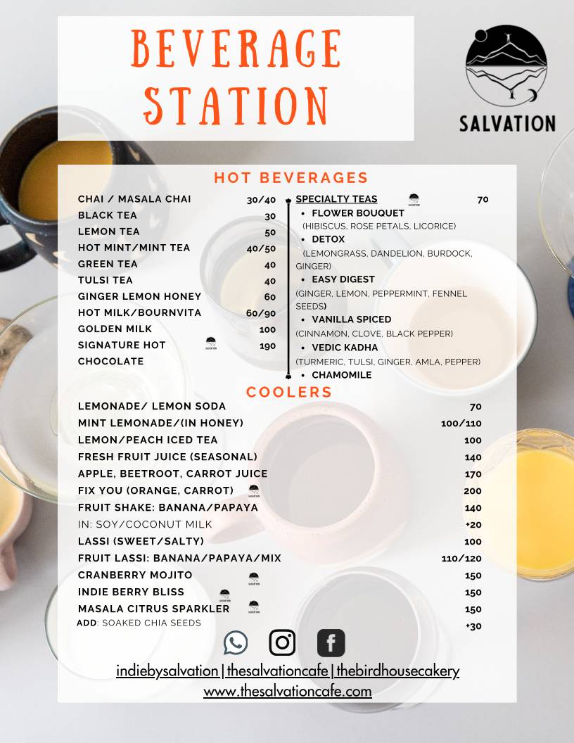 Indie by Salvation menu
