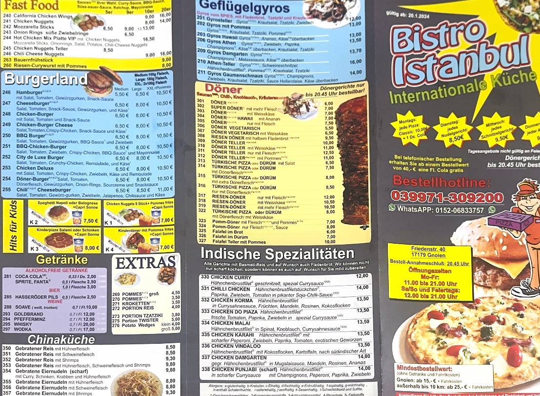 Ekici Cafe Restaurant Menu