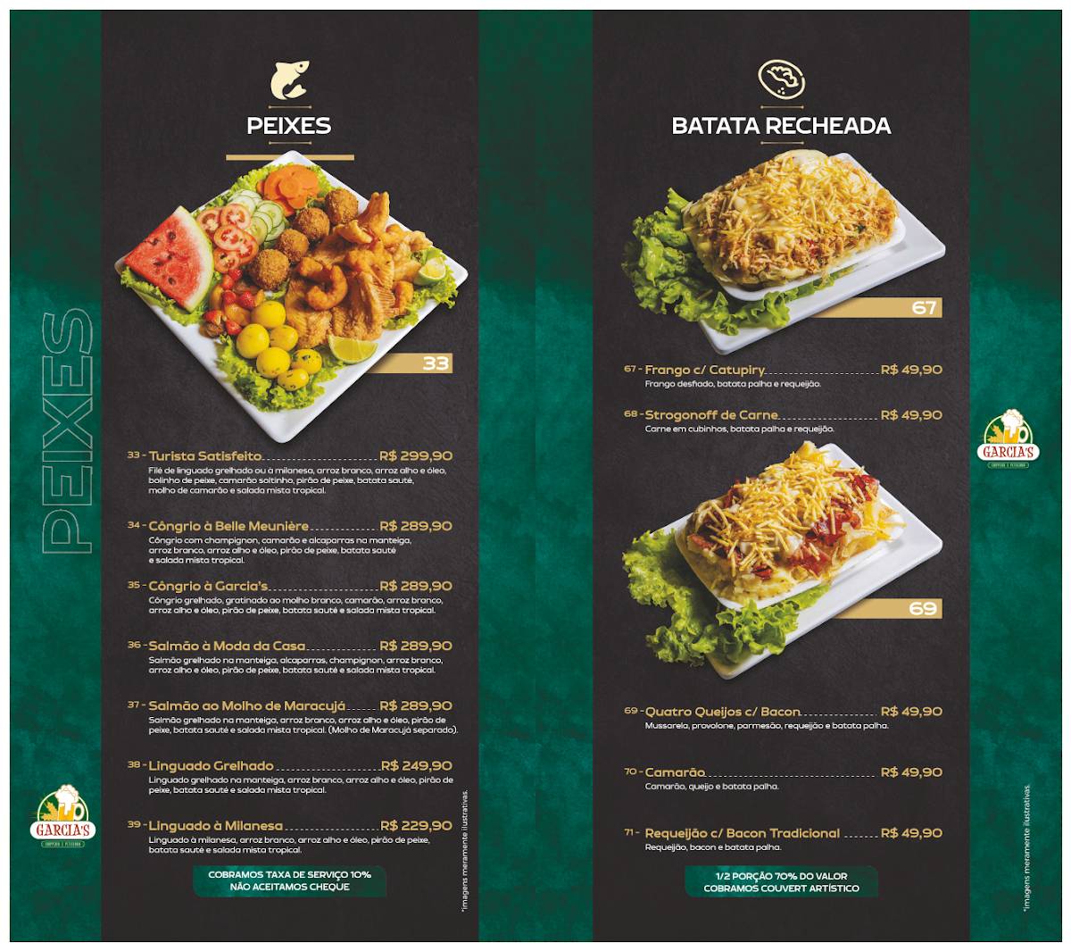 Garcia's Chopperia e Petiscaria cardápio