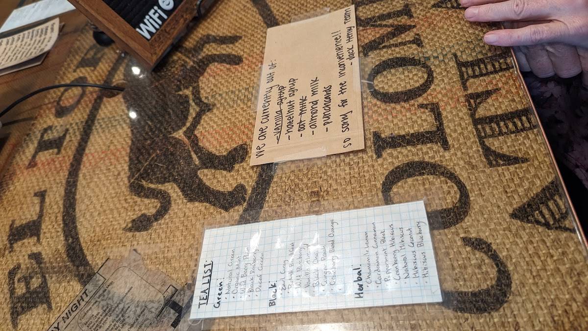 Menu at Jack Henry Coffee House, Caldwell