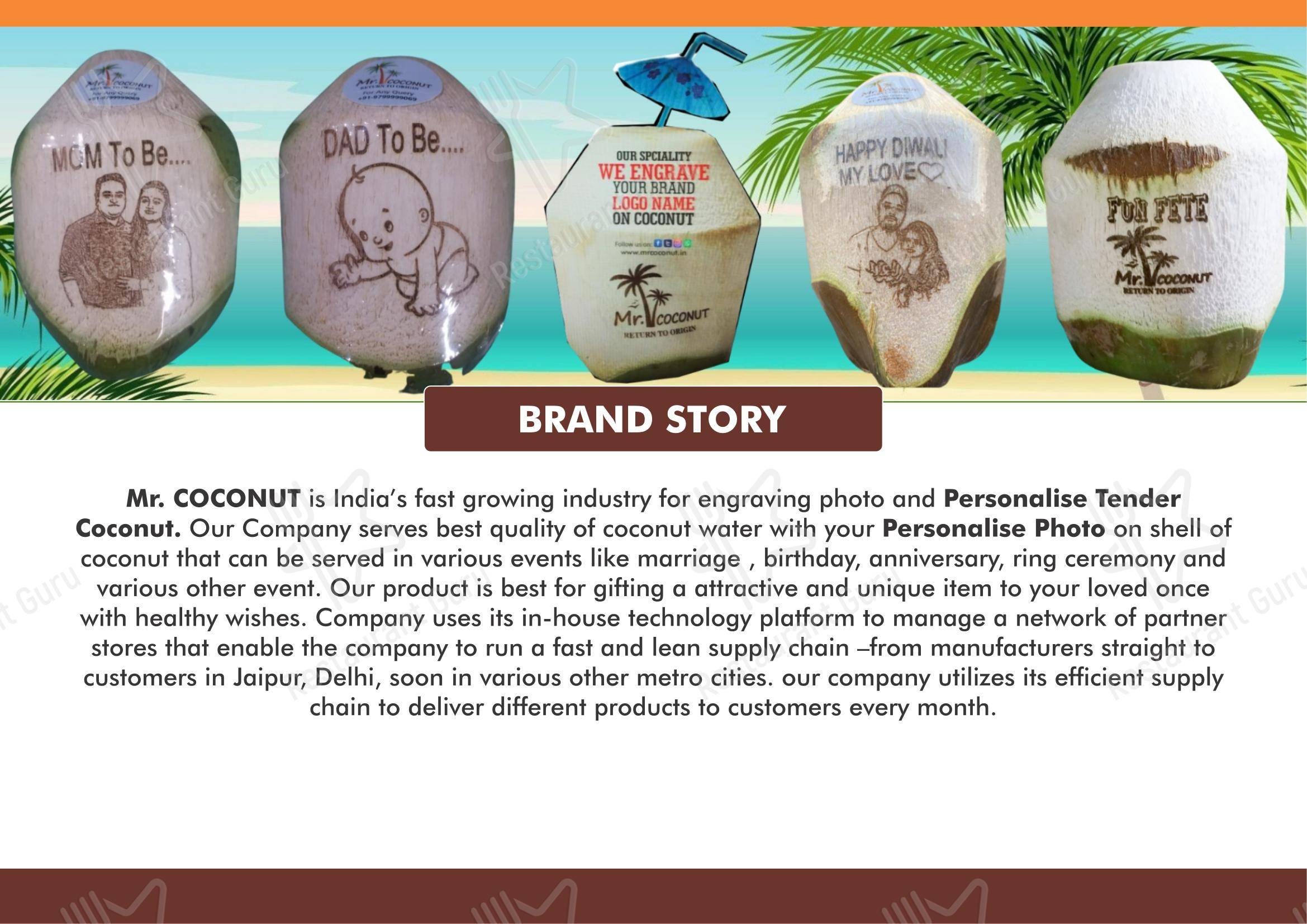 Mr.Coconut Cafe Barbeque And Resturant in Hathras - Menu bar