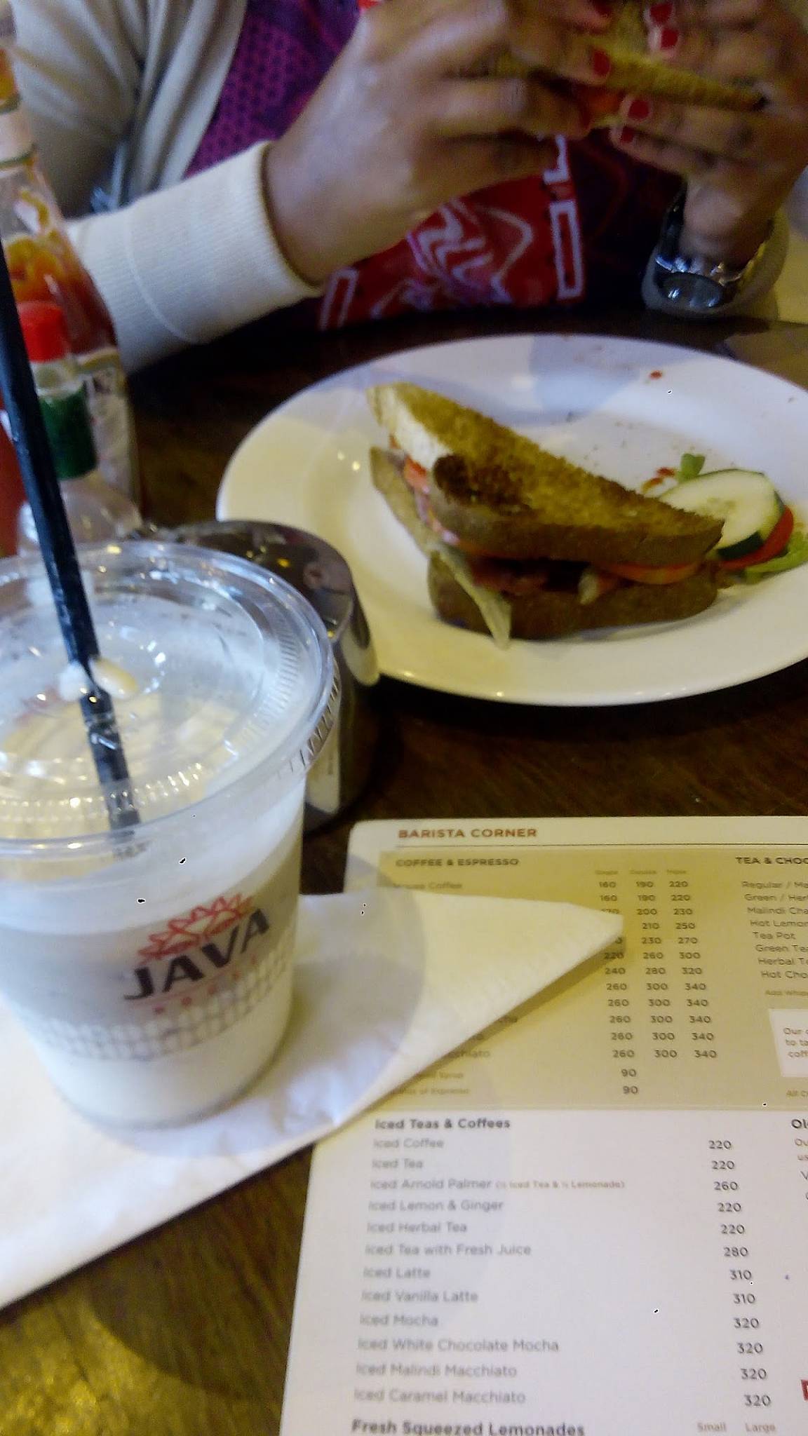 Carta del restaurante Java House - Valley Arcade, Nairobi