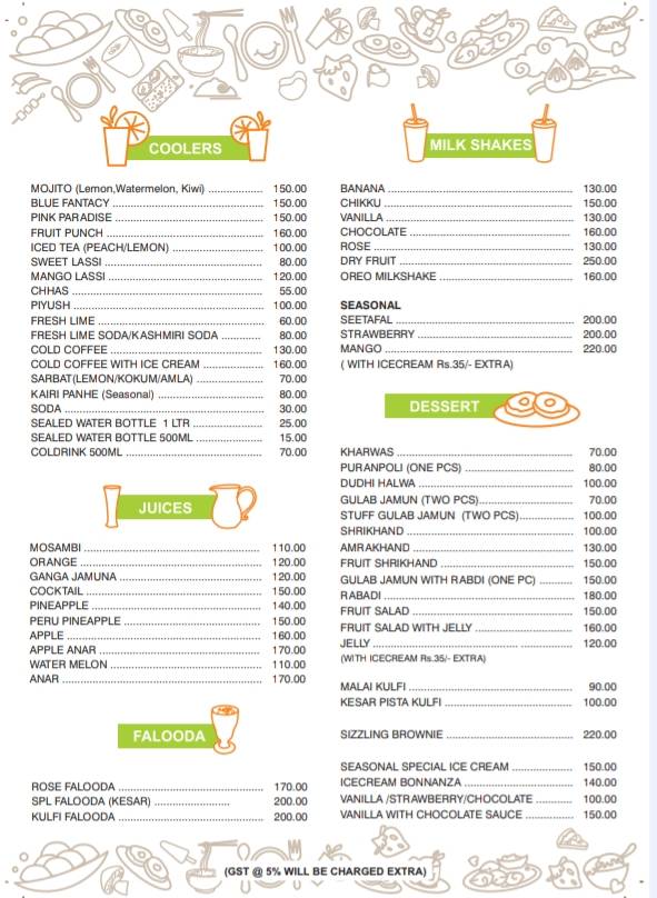 Jeevan Restaurant menu