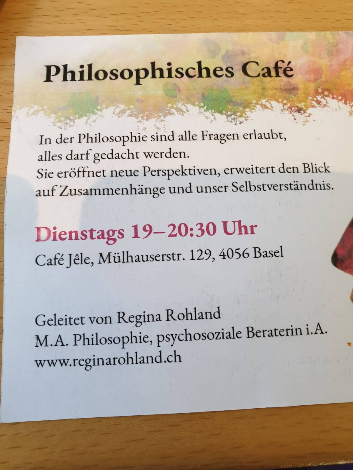 Menu de Jêle Café