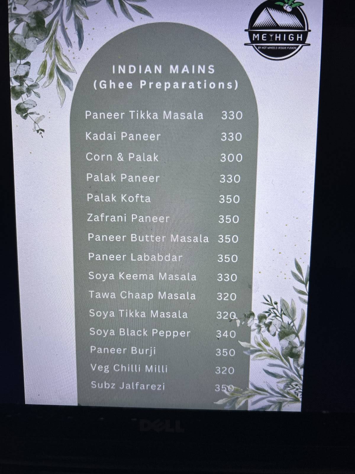 Meyhigh By Hot Wheels Veggie Fusion menu