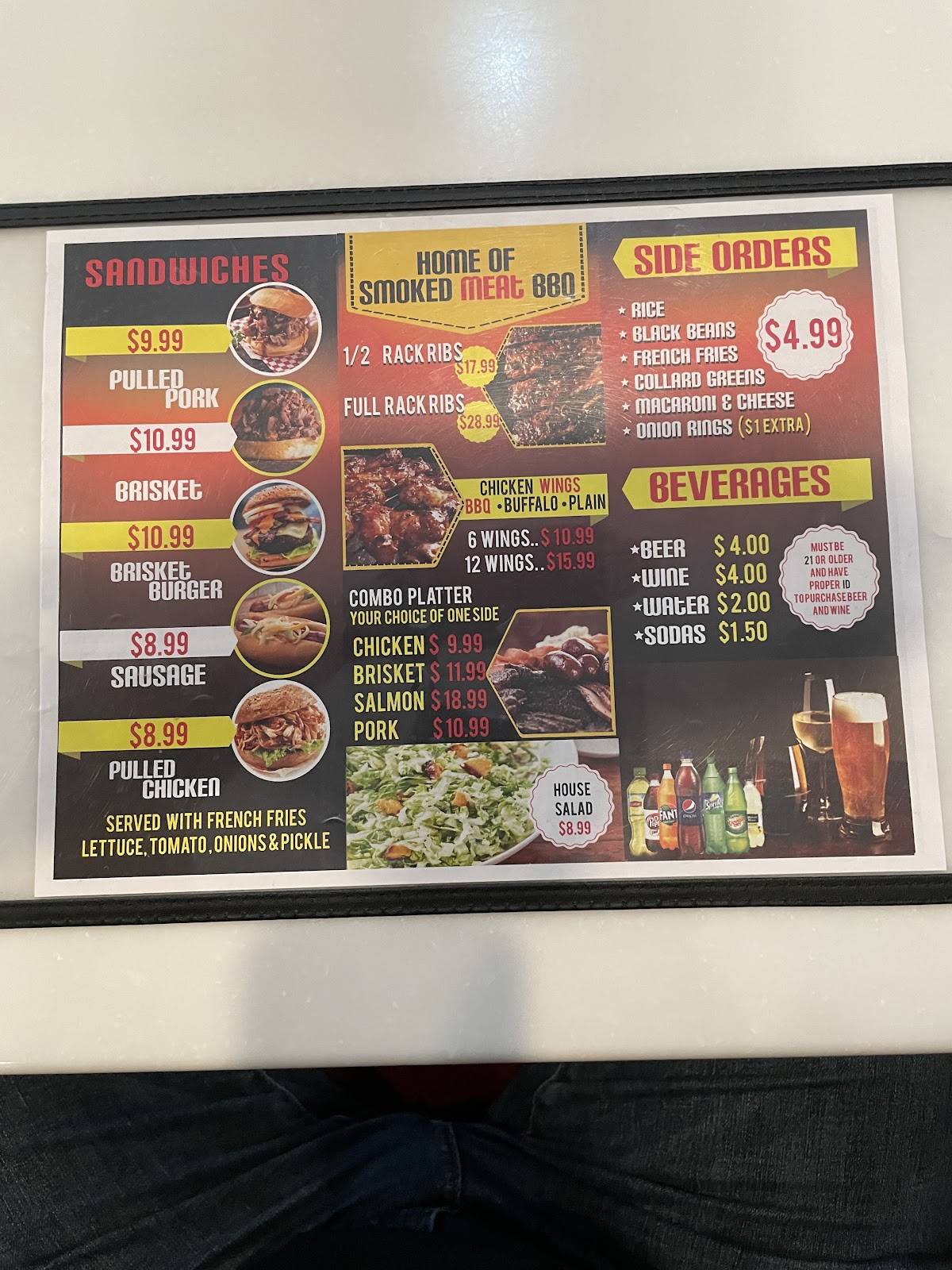 Menu at Joe's Grill & Bar, Dania Beach