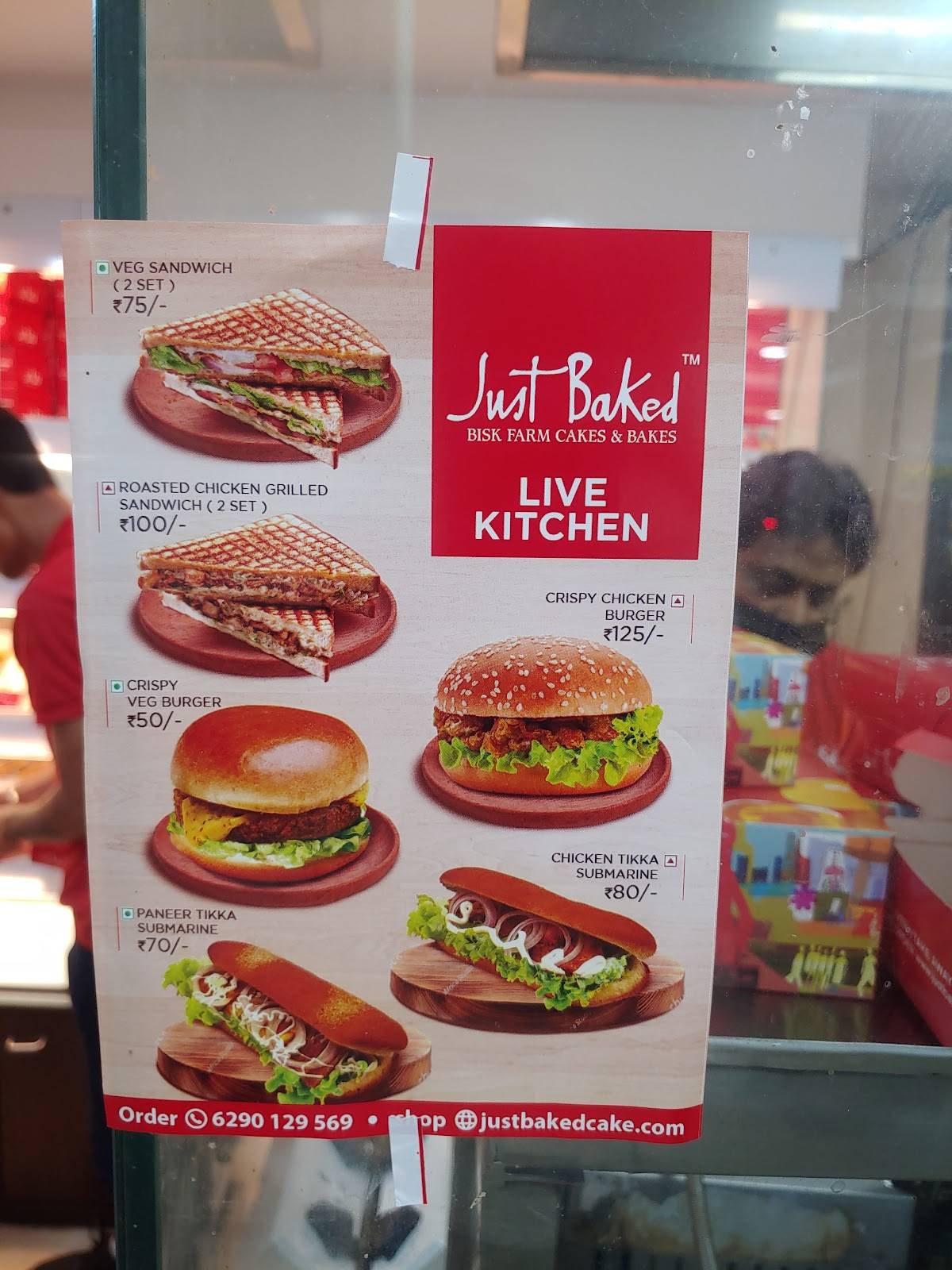 Just Baked city centre menu