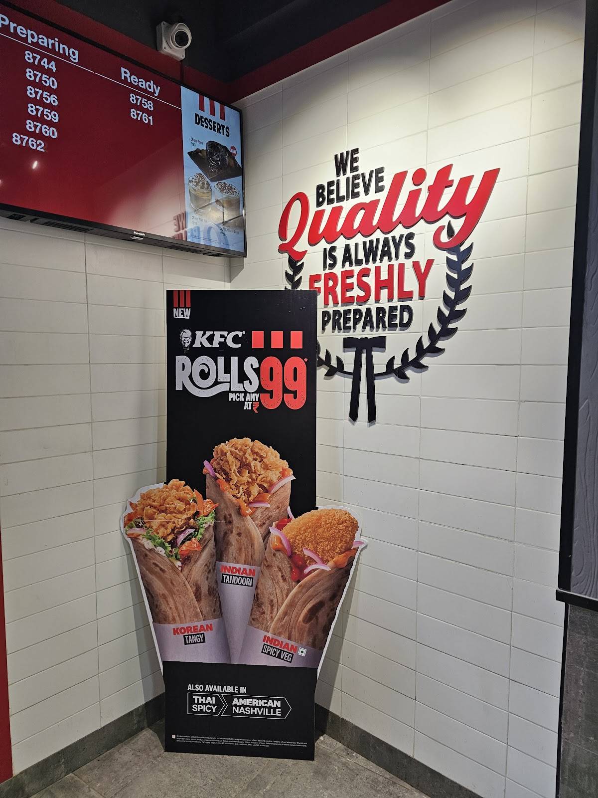 KFC menu