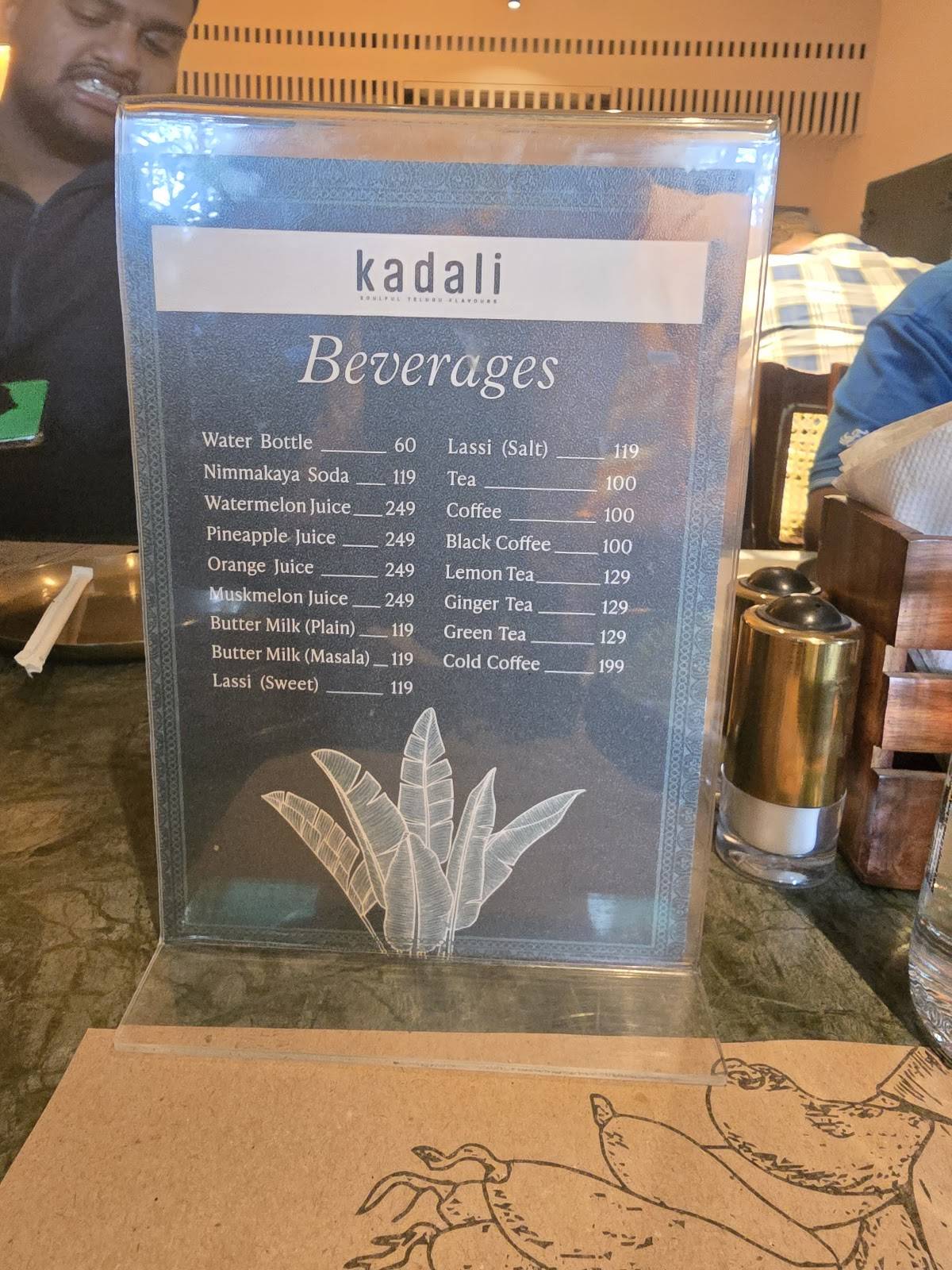 Kadali Kitchen menu
