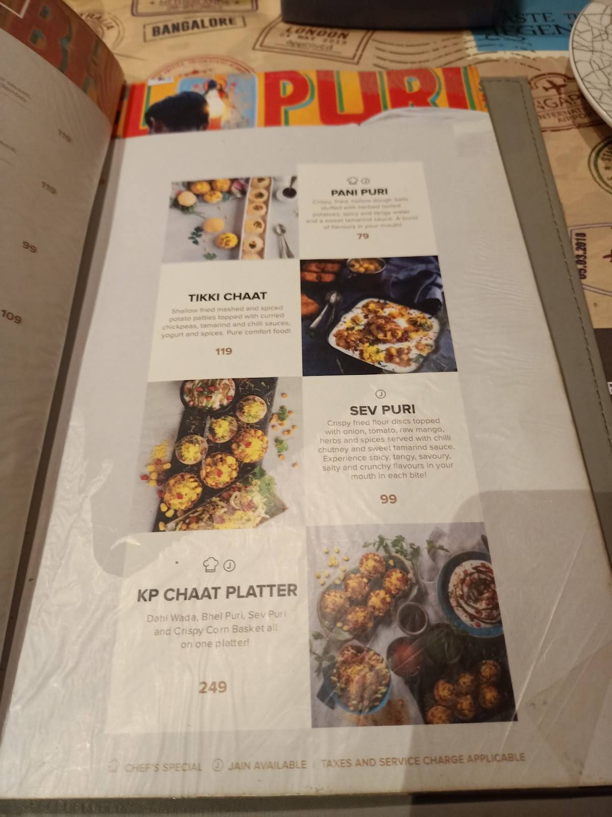 Kailash Parbat menu
