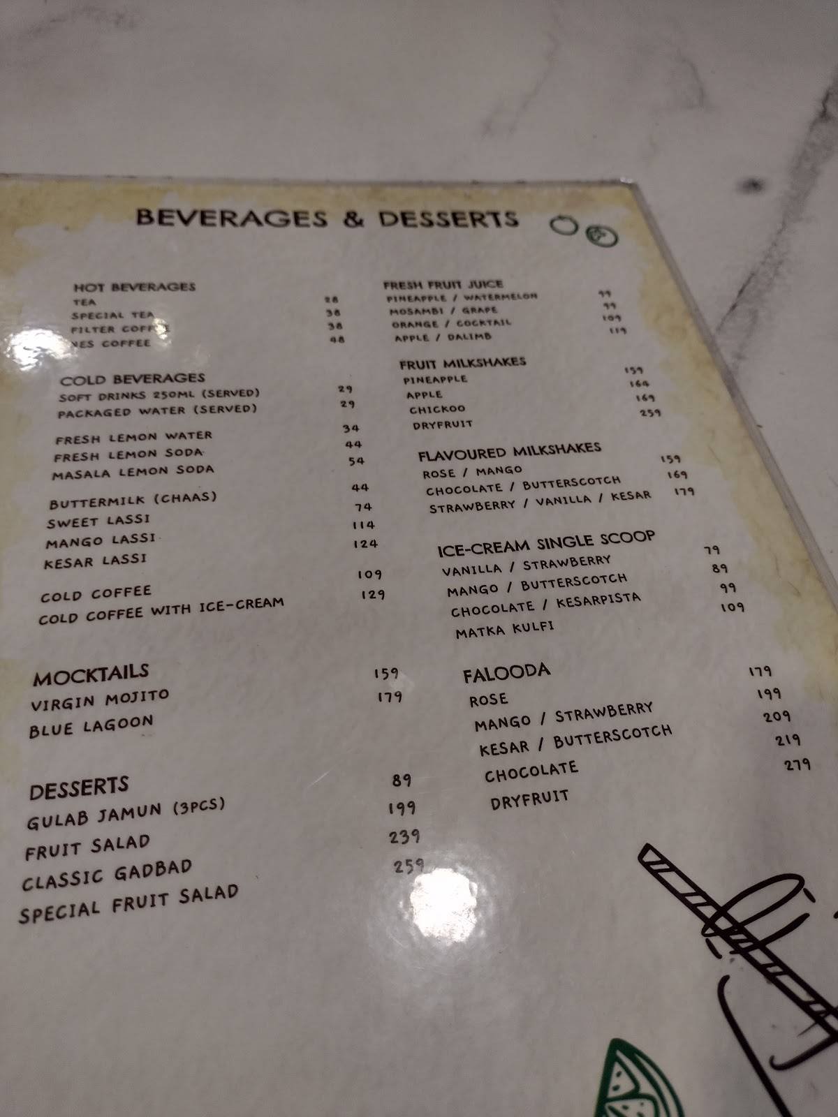 Kamaths Govindashram - Dombivli menu
