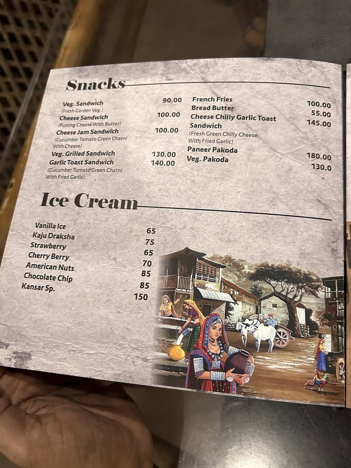 Kansar Garden Restaurant menu