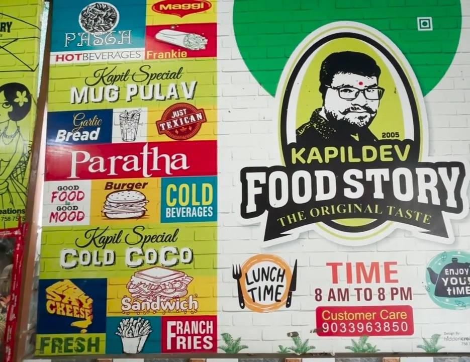 Kapildev food story menu