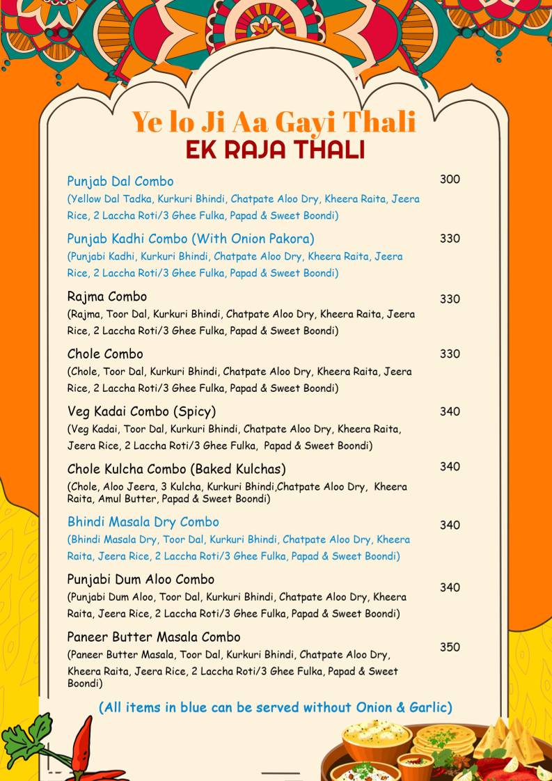 Kapoor's Cafe Electronic City menu