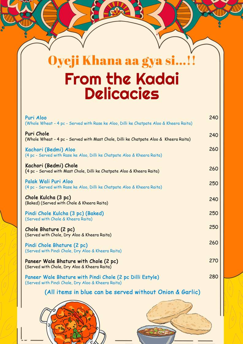 Kapoor's Cafe Electronic City menu