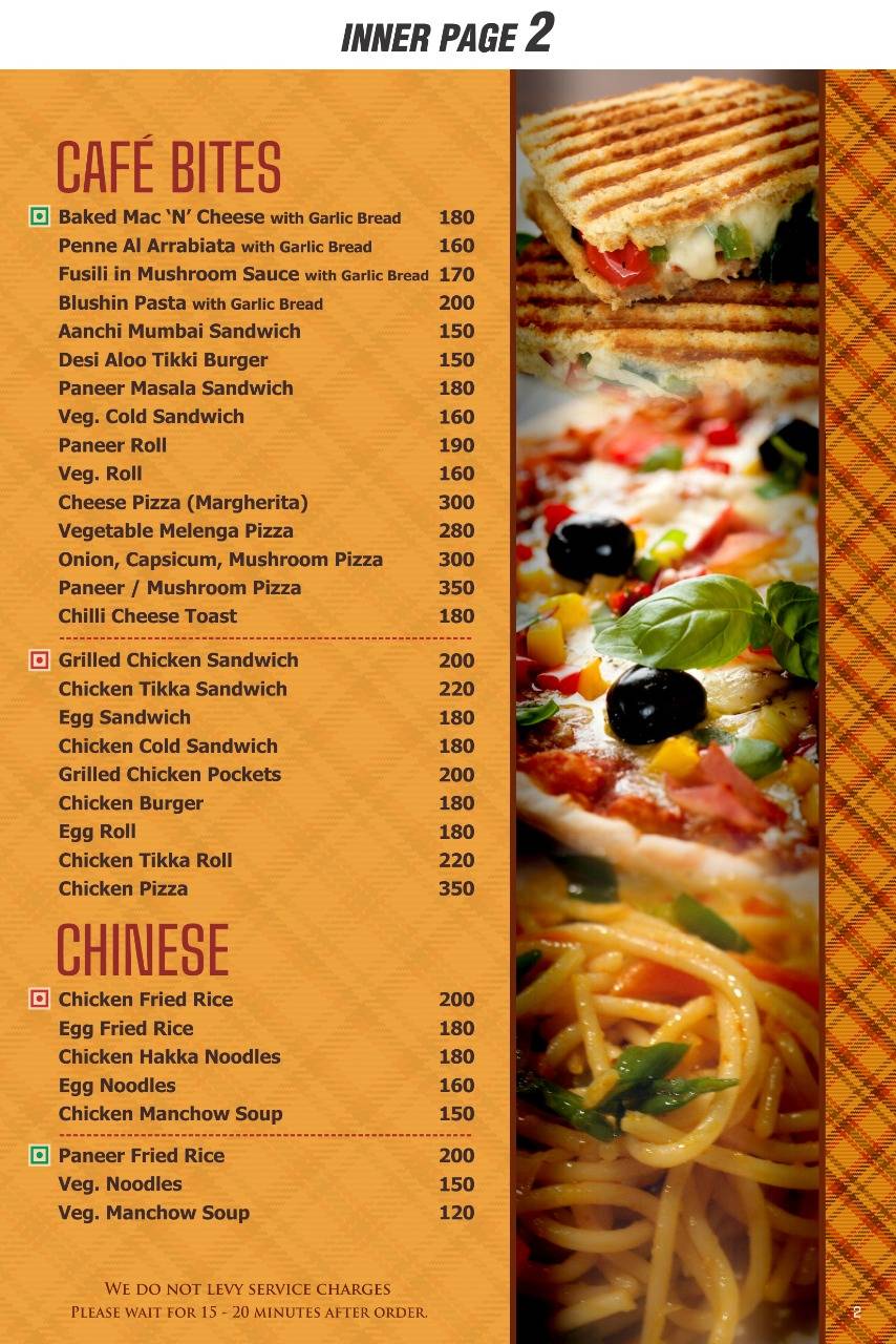 Old Town Coffee Cafe menu