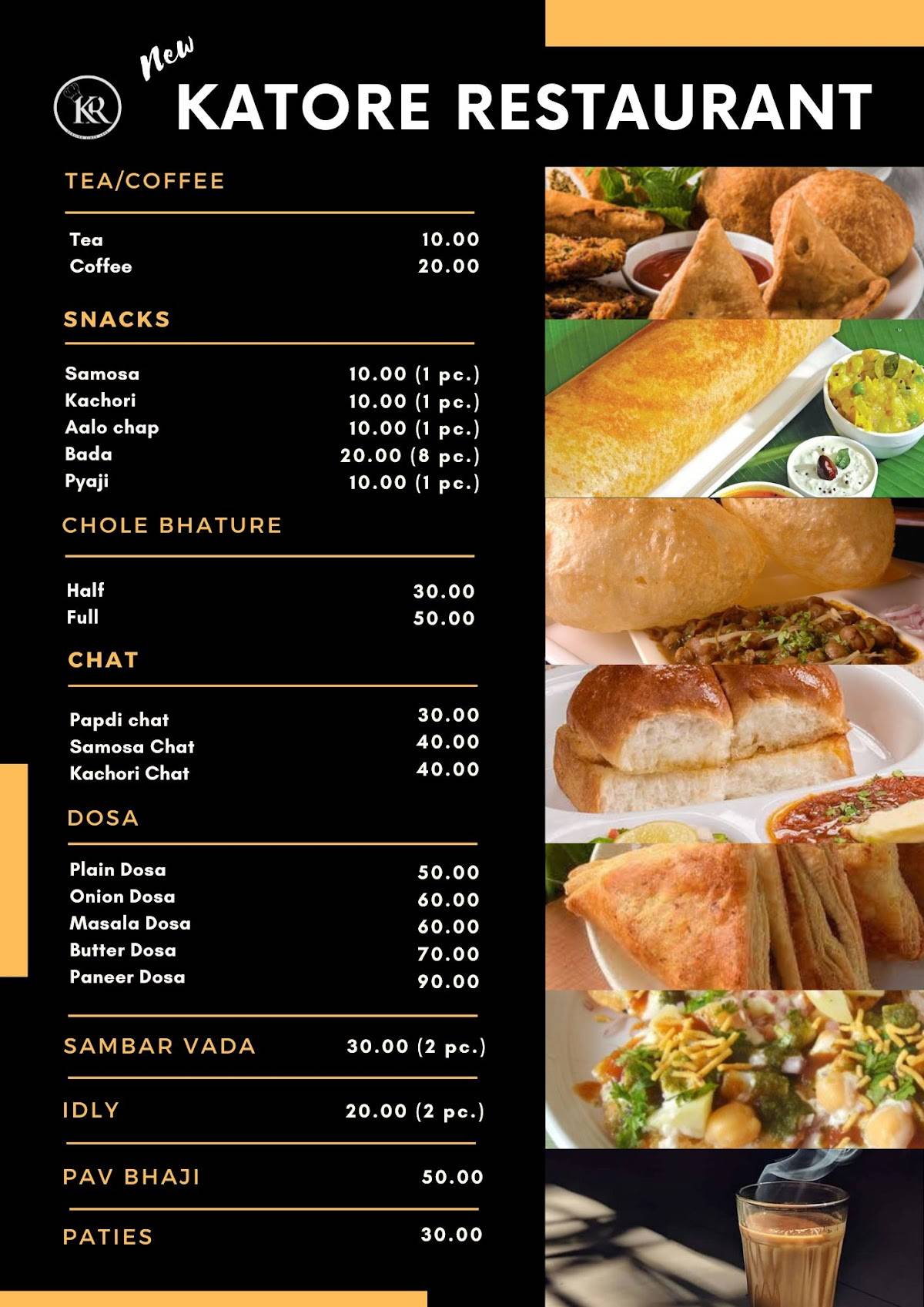 Katore Restaurant menu