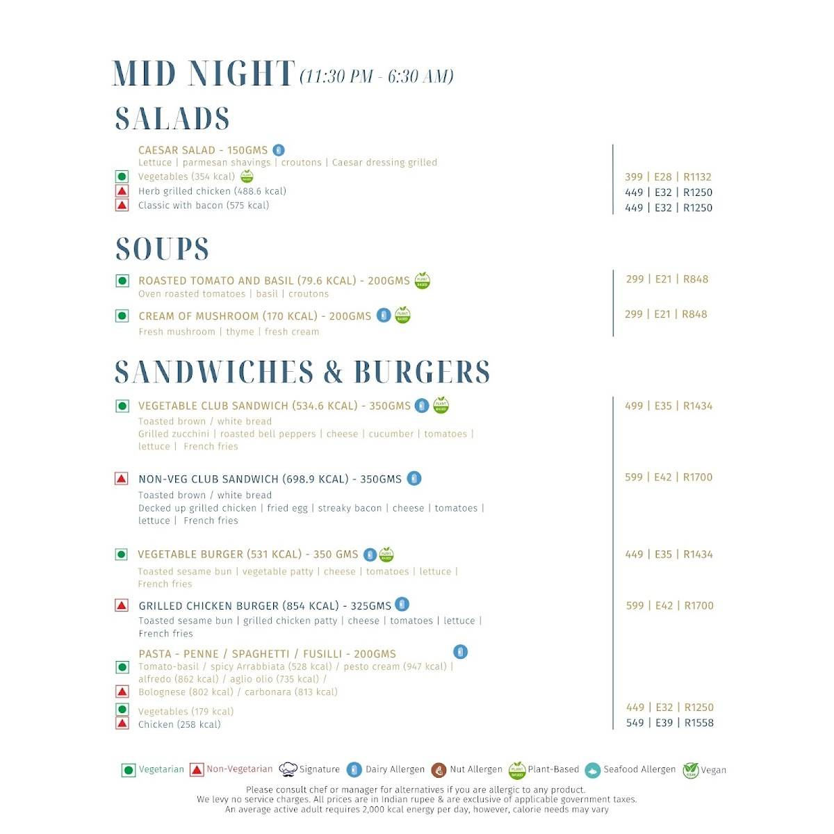 Kava - Fairfield by Marriott Goa Benaulim menu