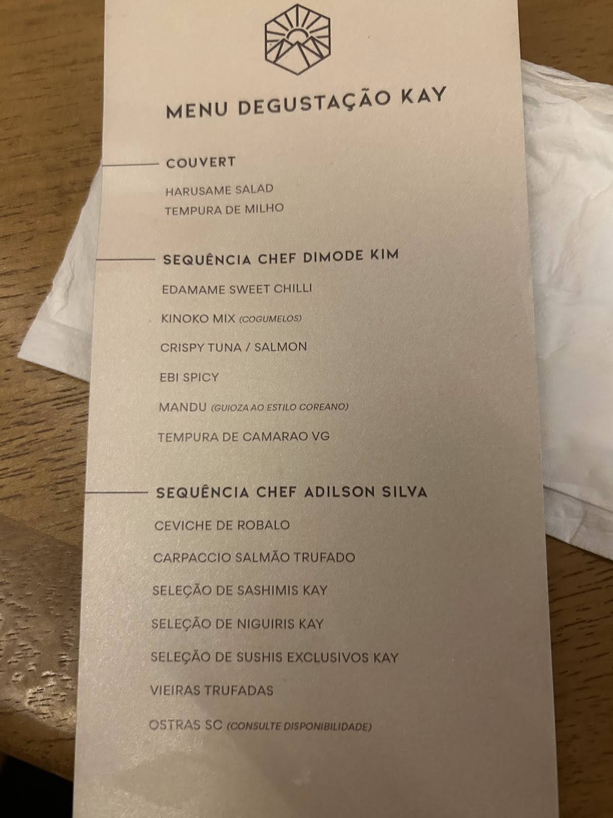 Kay Asian Cuisine cardápio