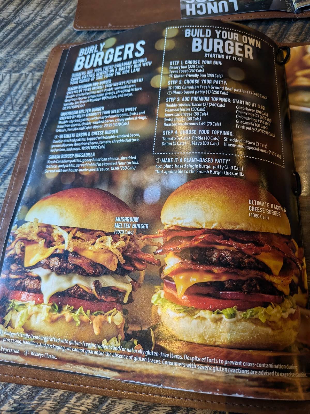 Menu de Kelseys Original Roadhouse