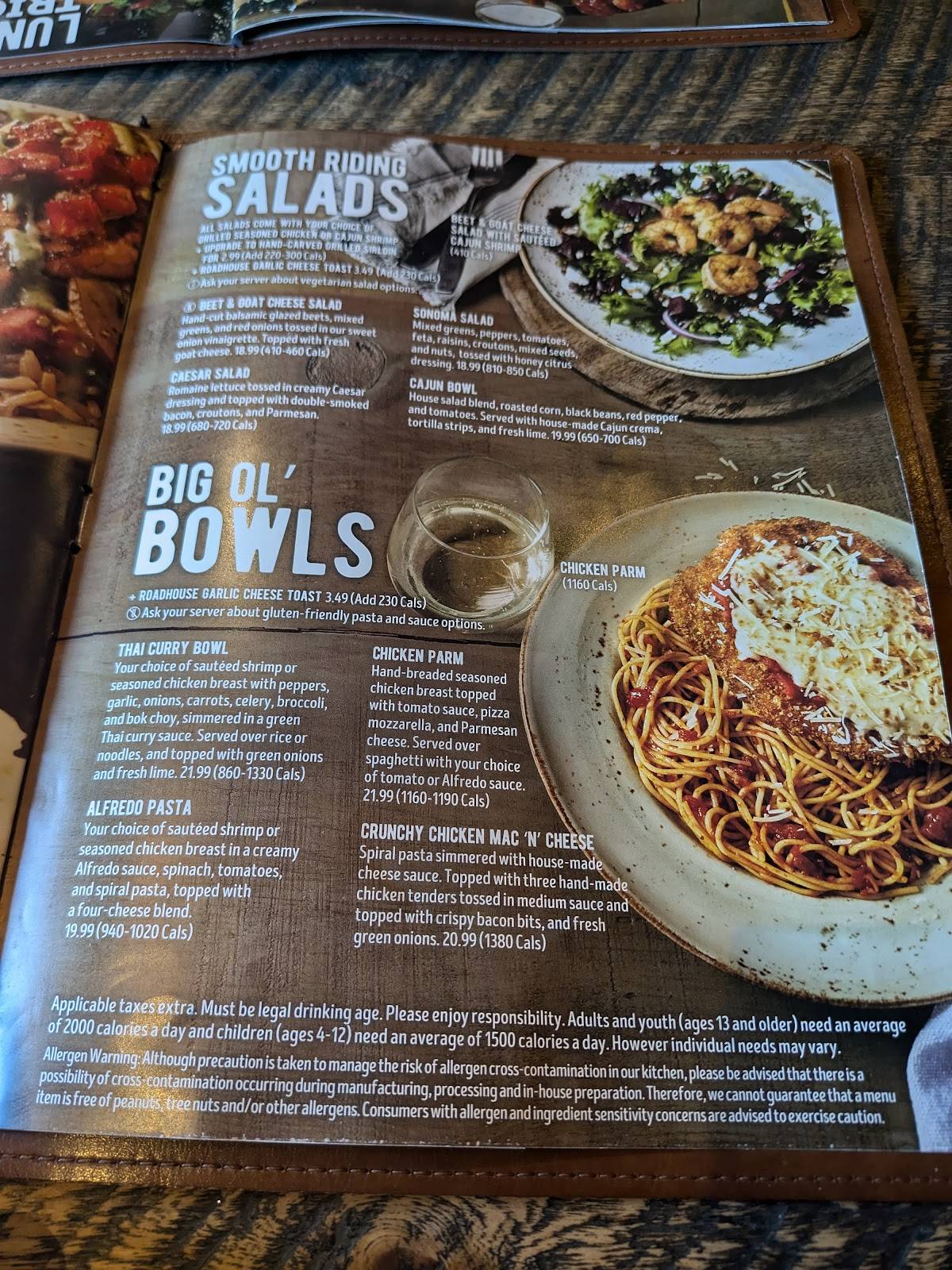 Menu de Kelseys Original Roadhouse