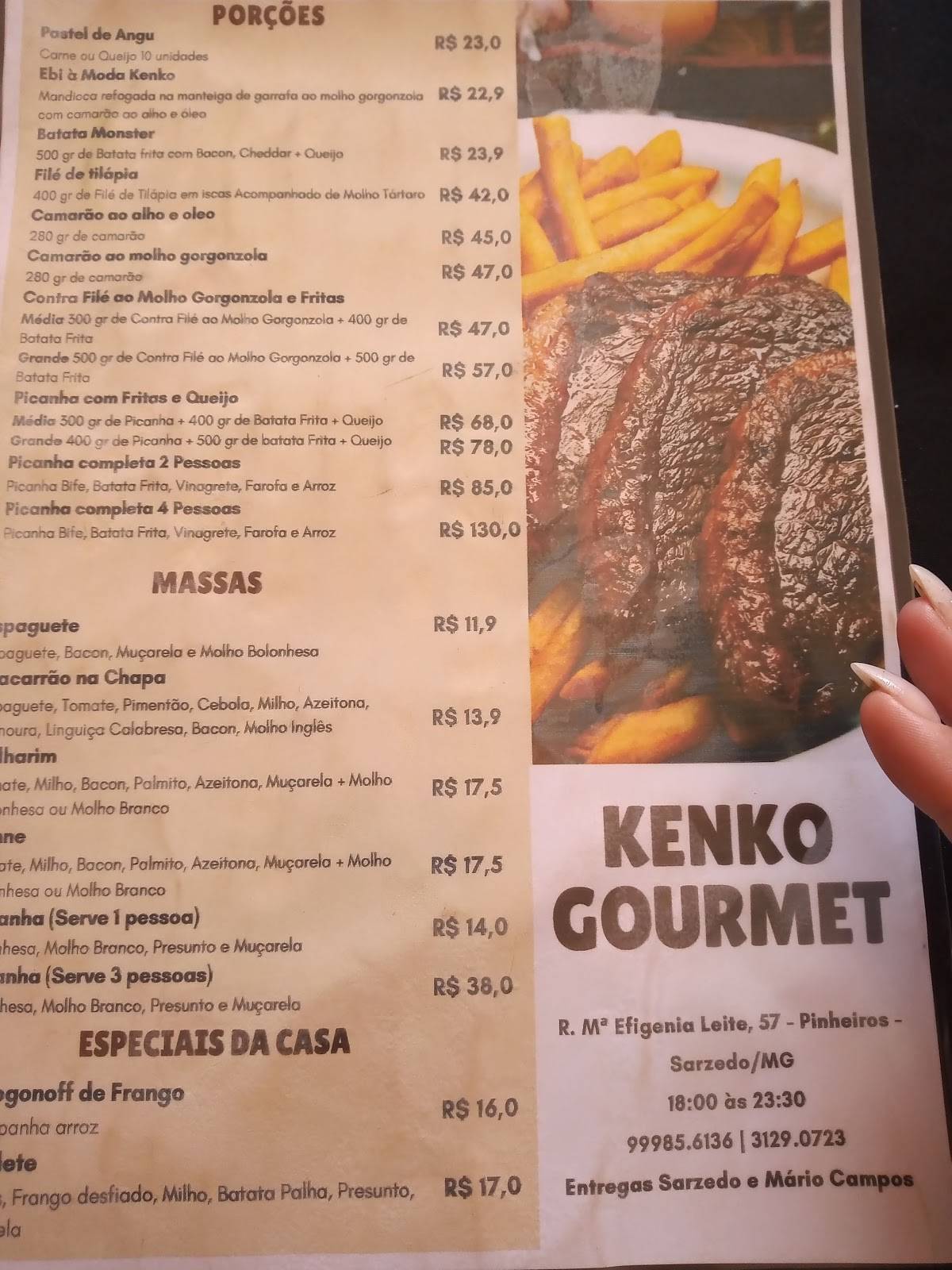 Kenko Gourmet cardápio