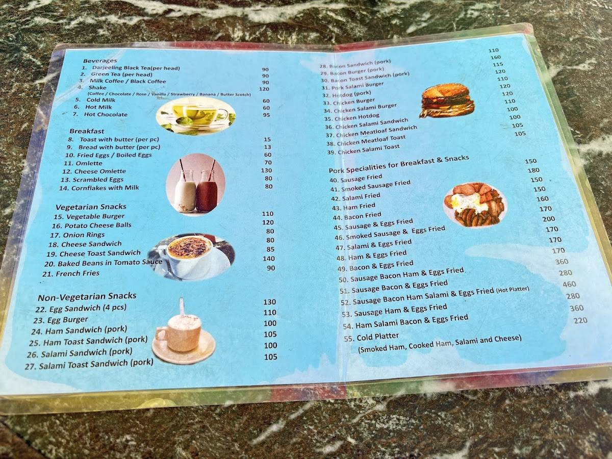 Keventer's menu