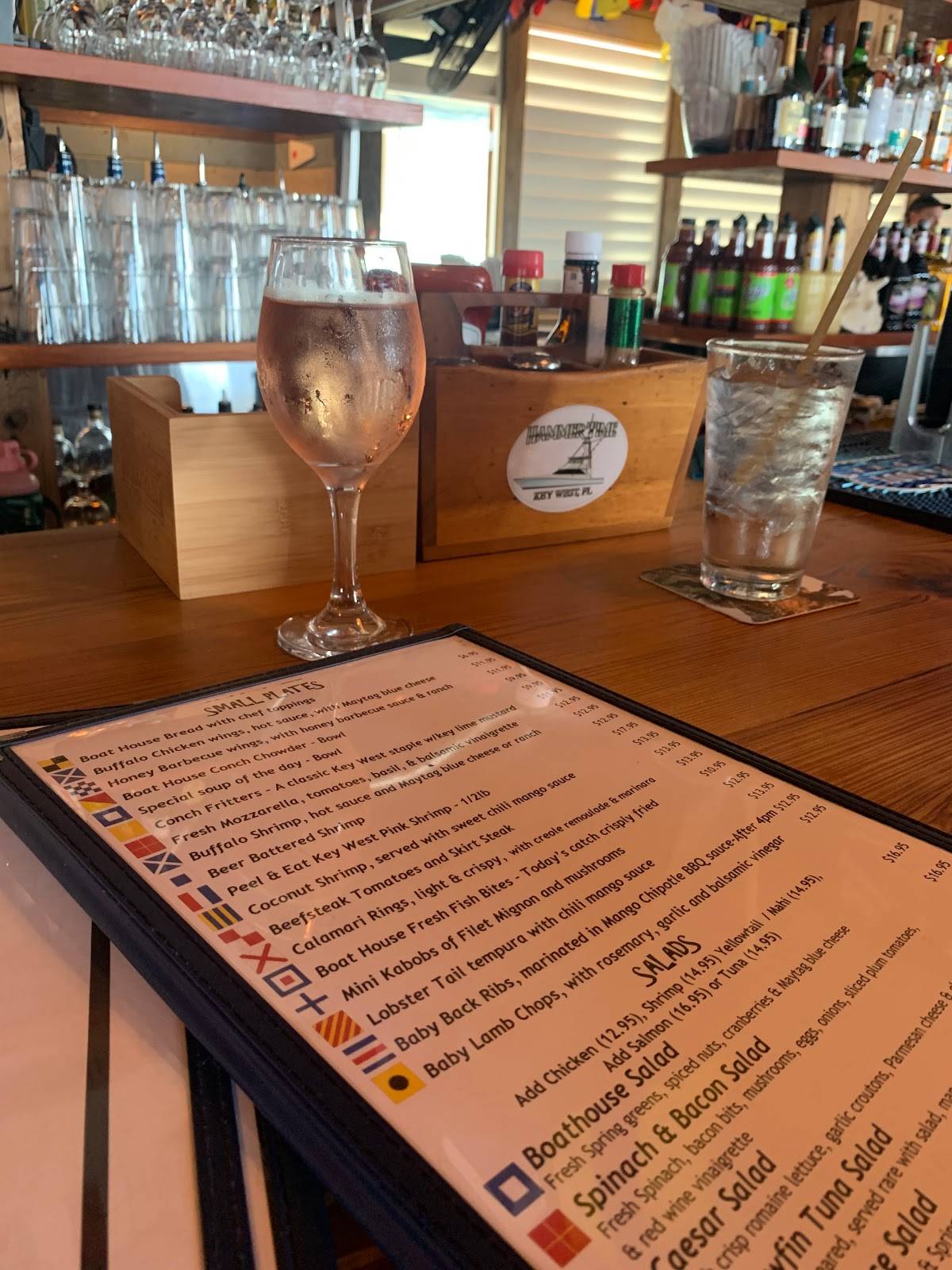 Menu at Boat House Bar & Grill, Key West, 220 Margaret Street