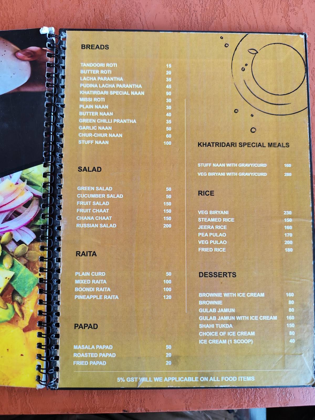 Khatirdari Restaurant Baijnath (Pure Vegetarian) menu