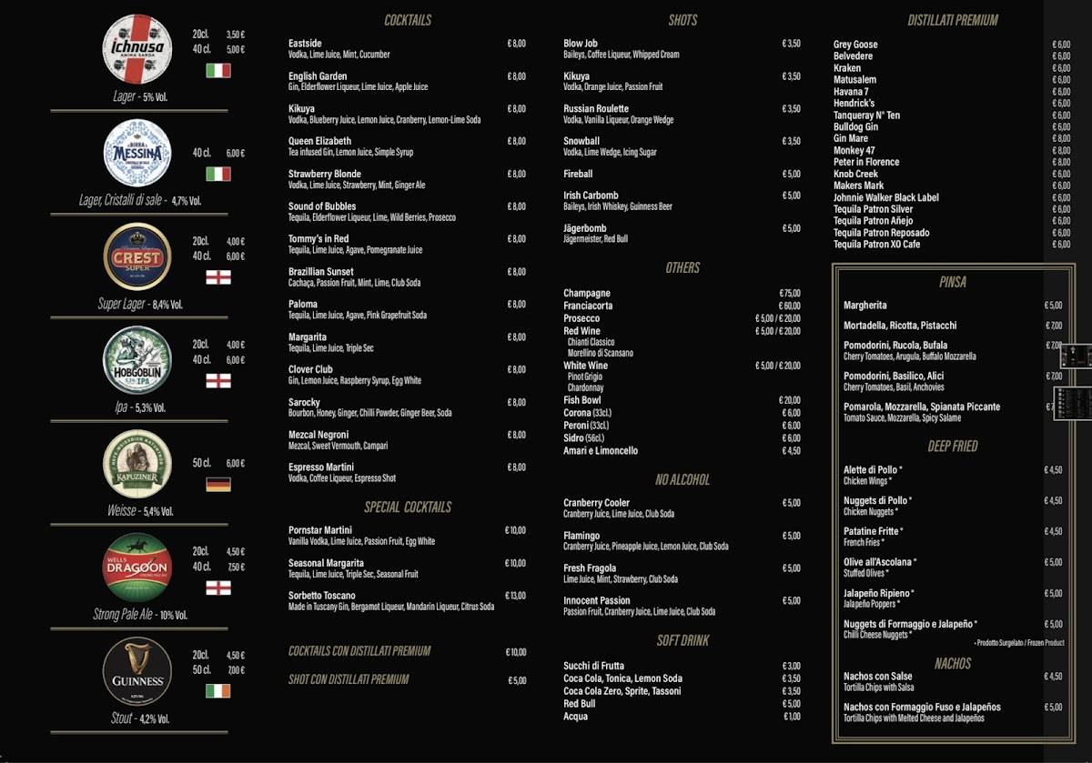 Menu di Kikuya English Pub 