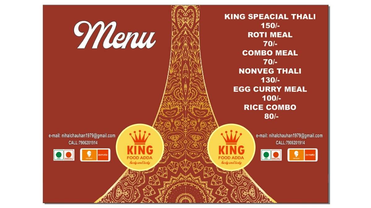 King Food Adda menu