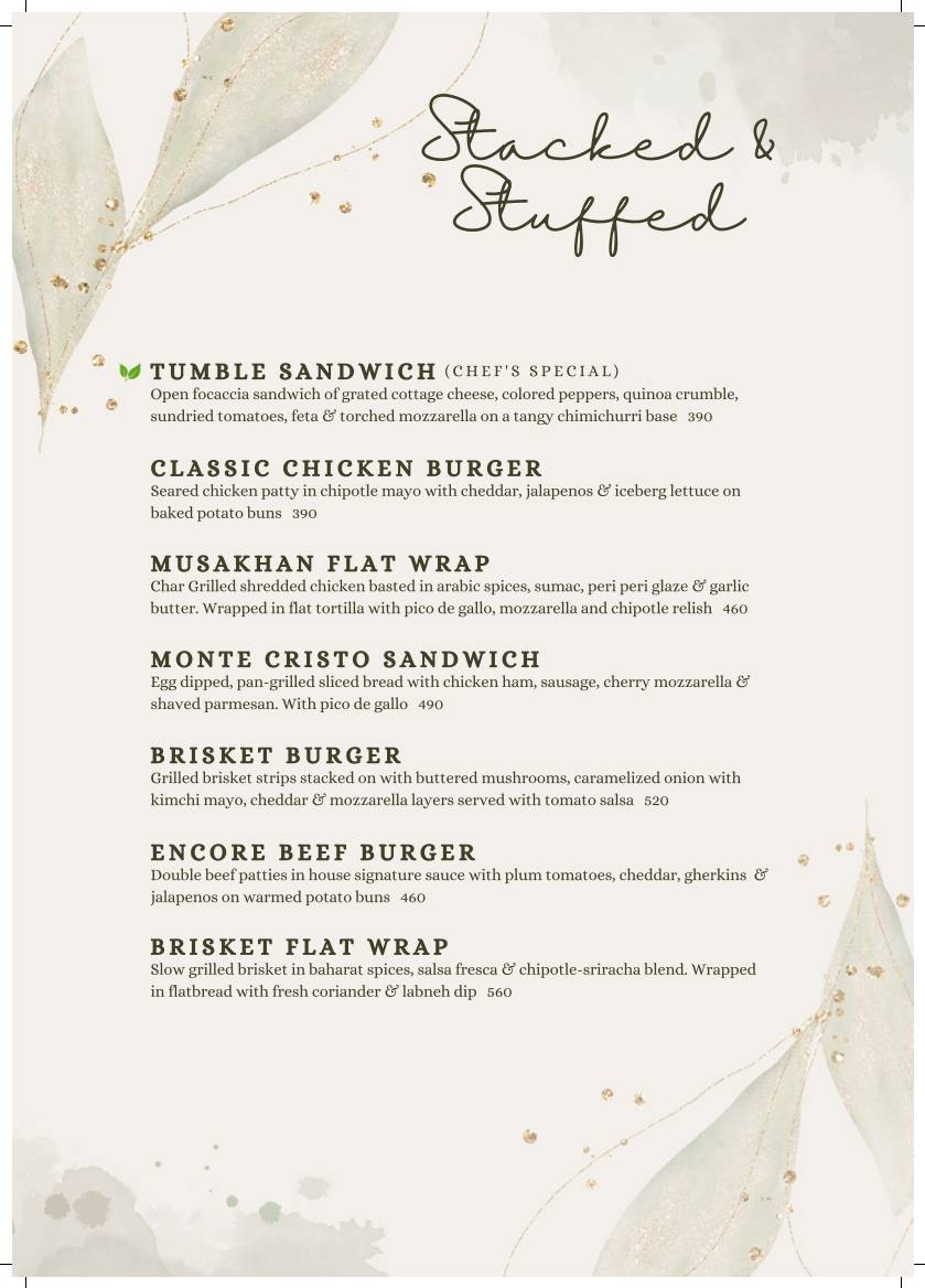 District 7 Encore menu