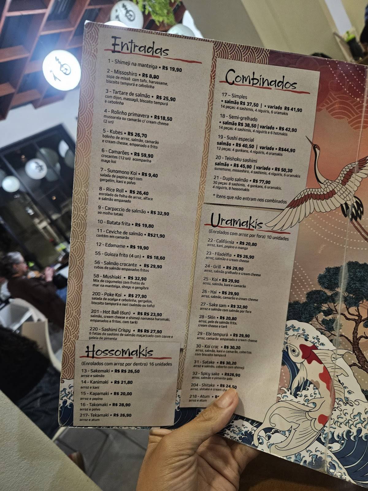 Koi Sushi cardápio