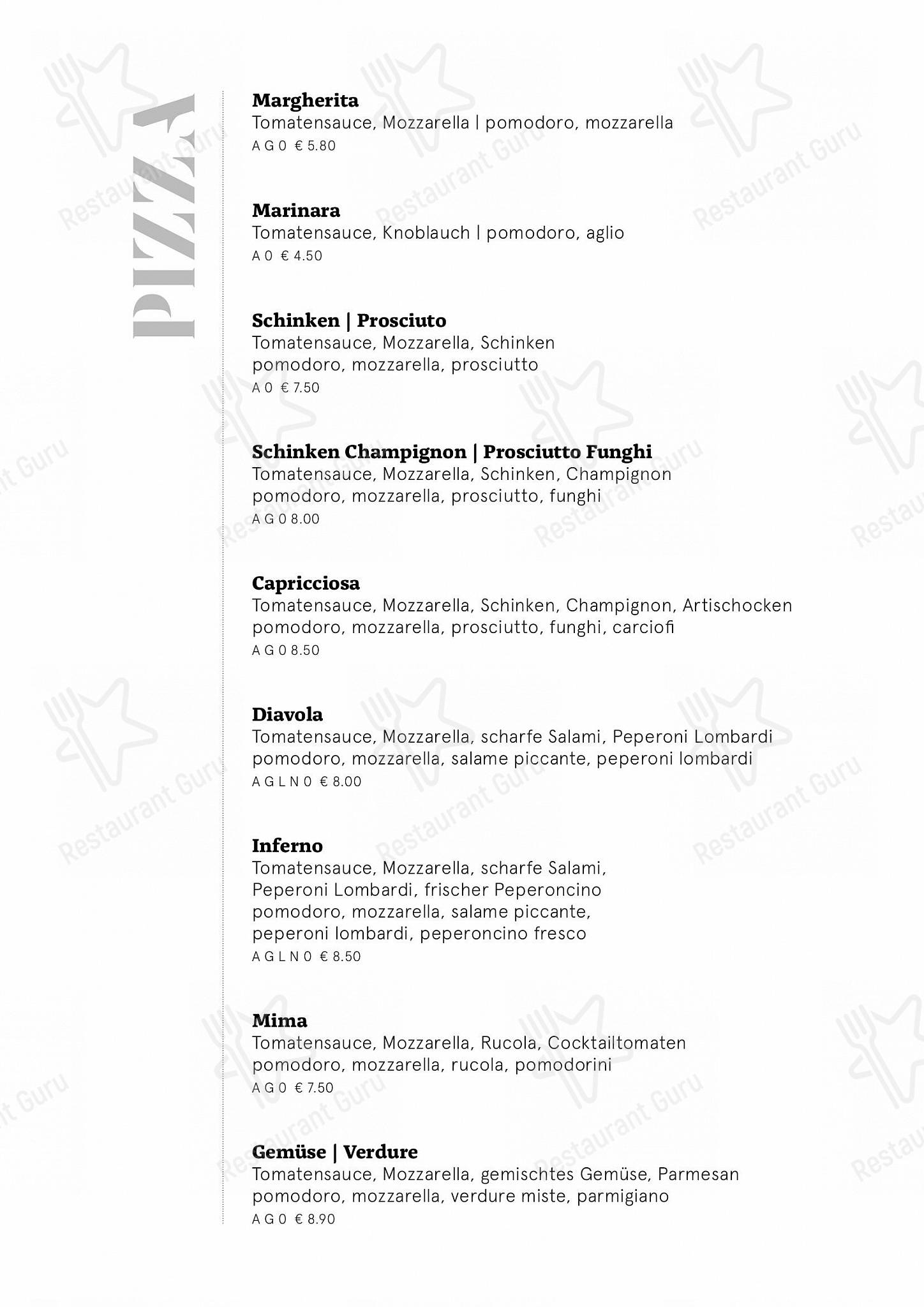 Wine Menu per Restaurant Pizzeria Kolping in Vipiteno