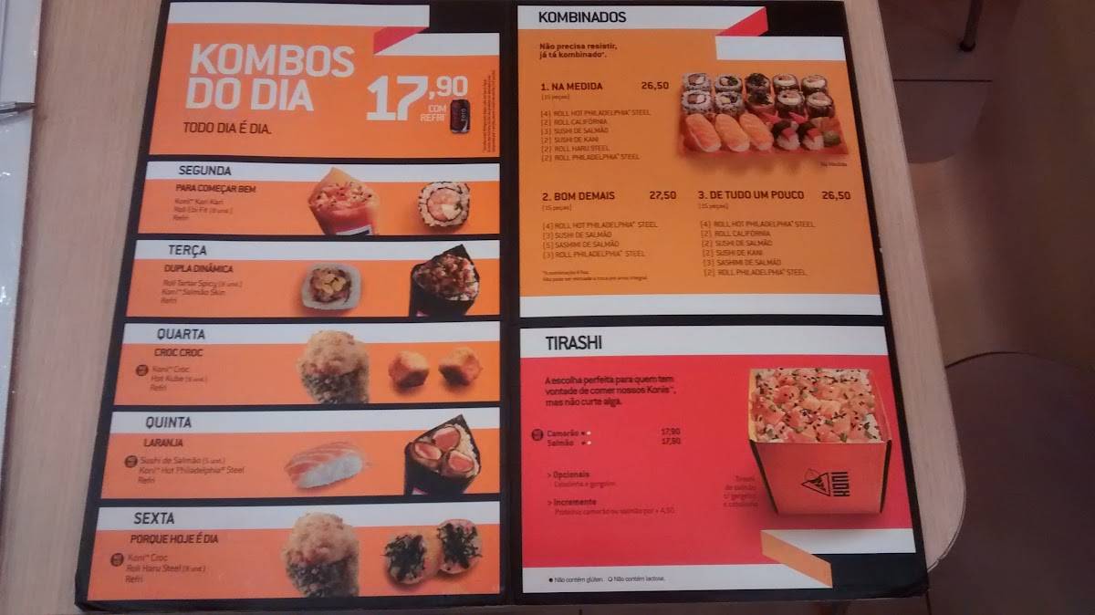 Koni - Restaurante de Comida Japonesa cardápio