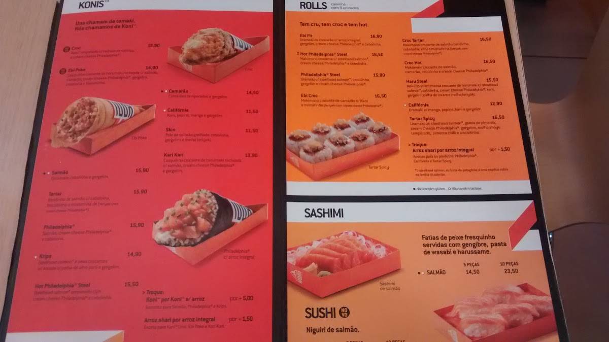 Koni - Restaurante de Comida Japonesa cardápio