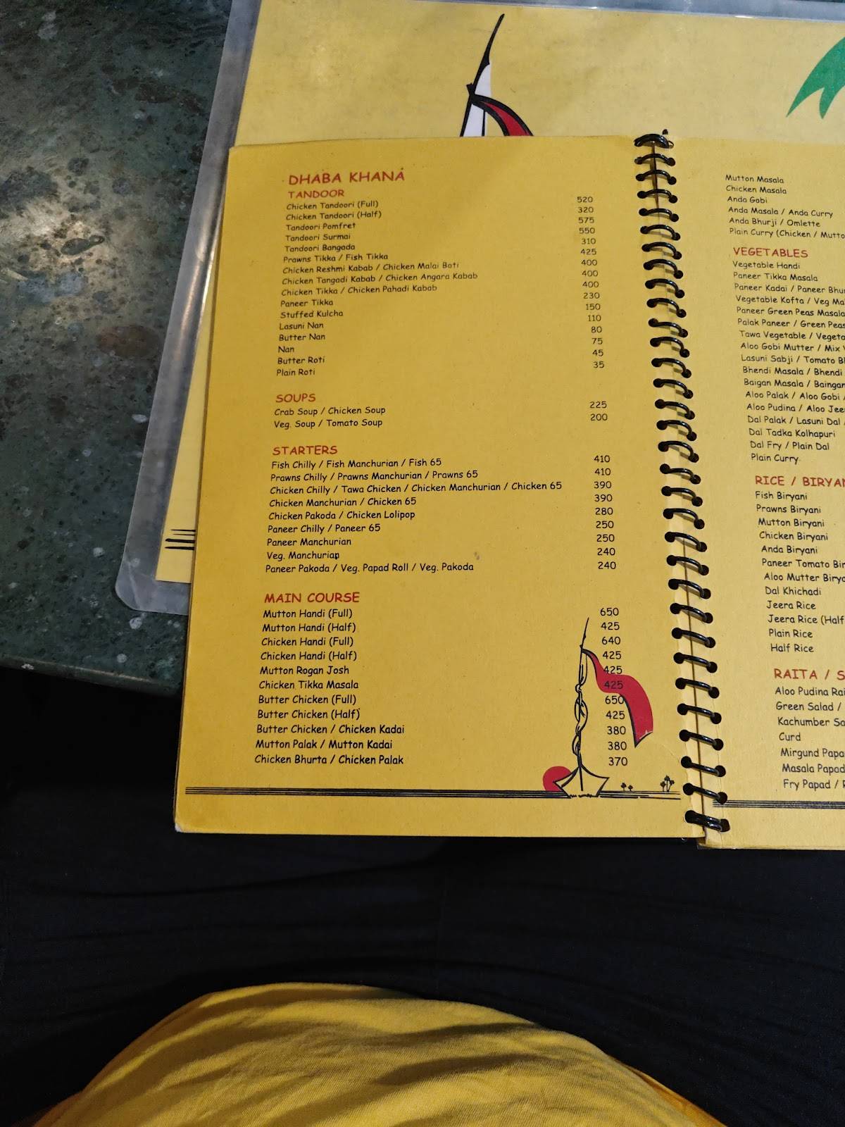 Konkan Express menu
