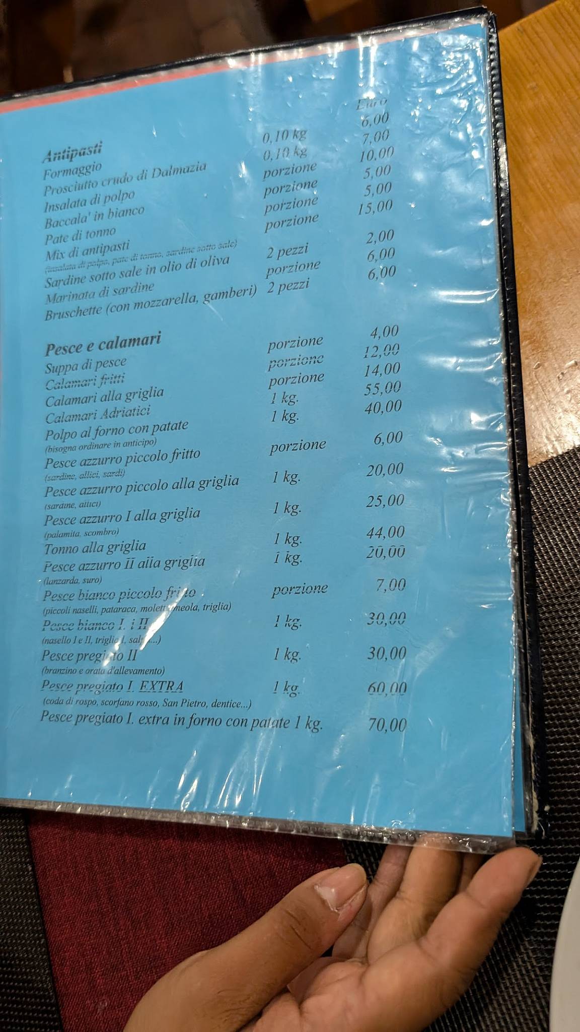 Menu di Konoba Maretina 
