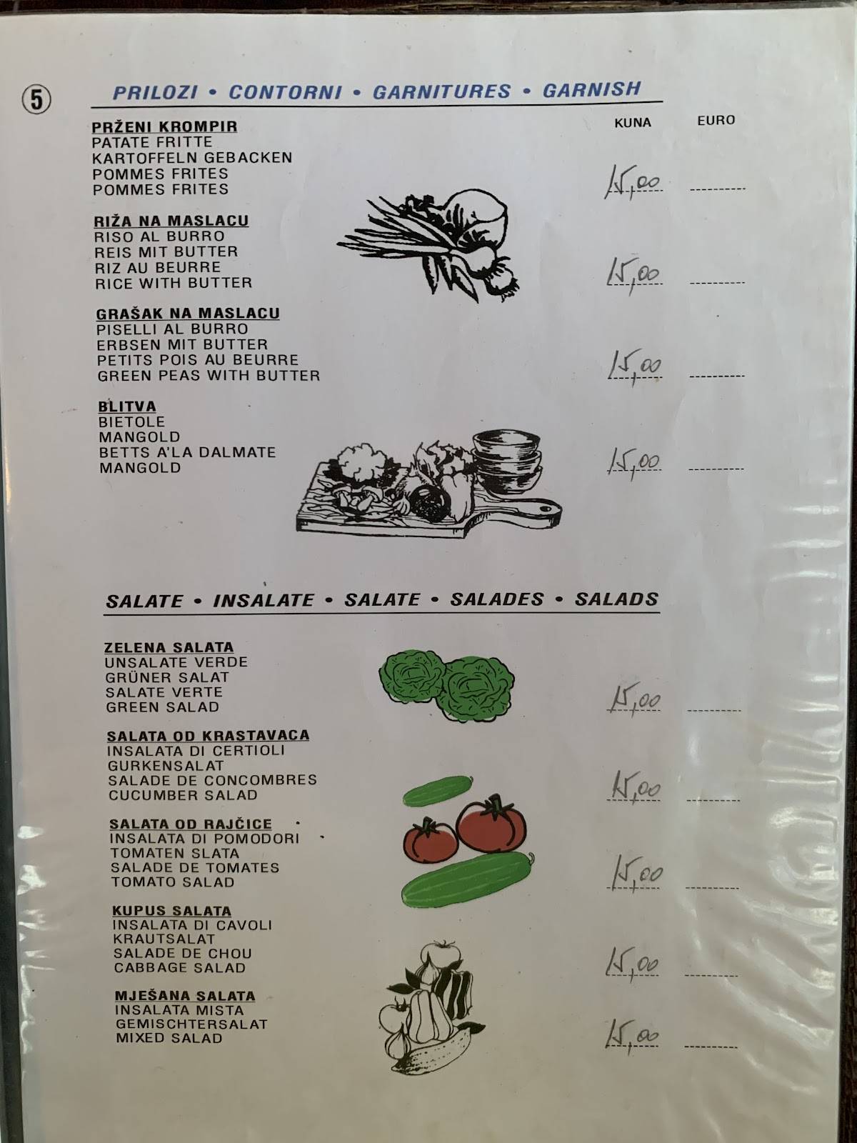 Menu di Konoba Rajko 